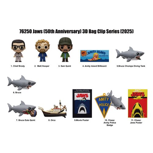 Monogram Foam Bag Clip: Jaws 50th Anniversary - Individual Sorpresa