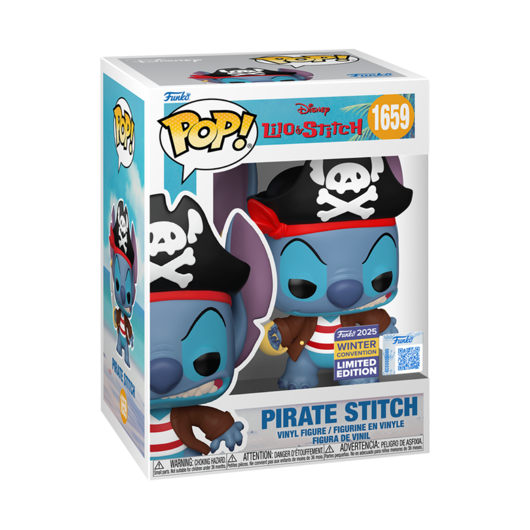 PREVENTA Funko Pop Disney Lilo & Stitch: Pirate Stitch - CCXP25 Winter Convention Exclusive (1659)