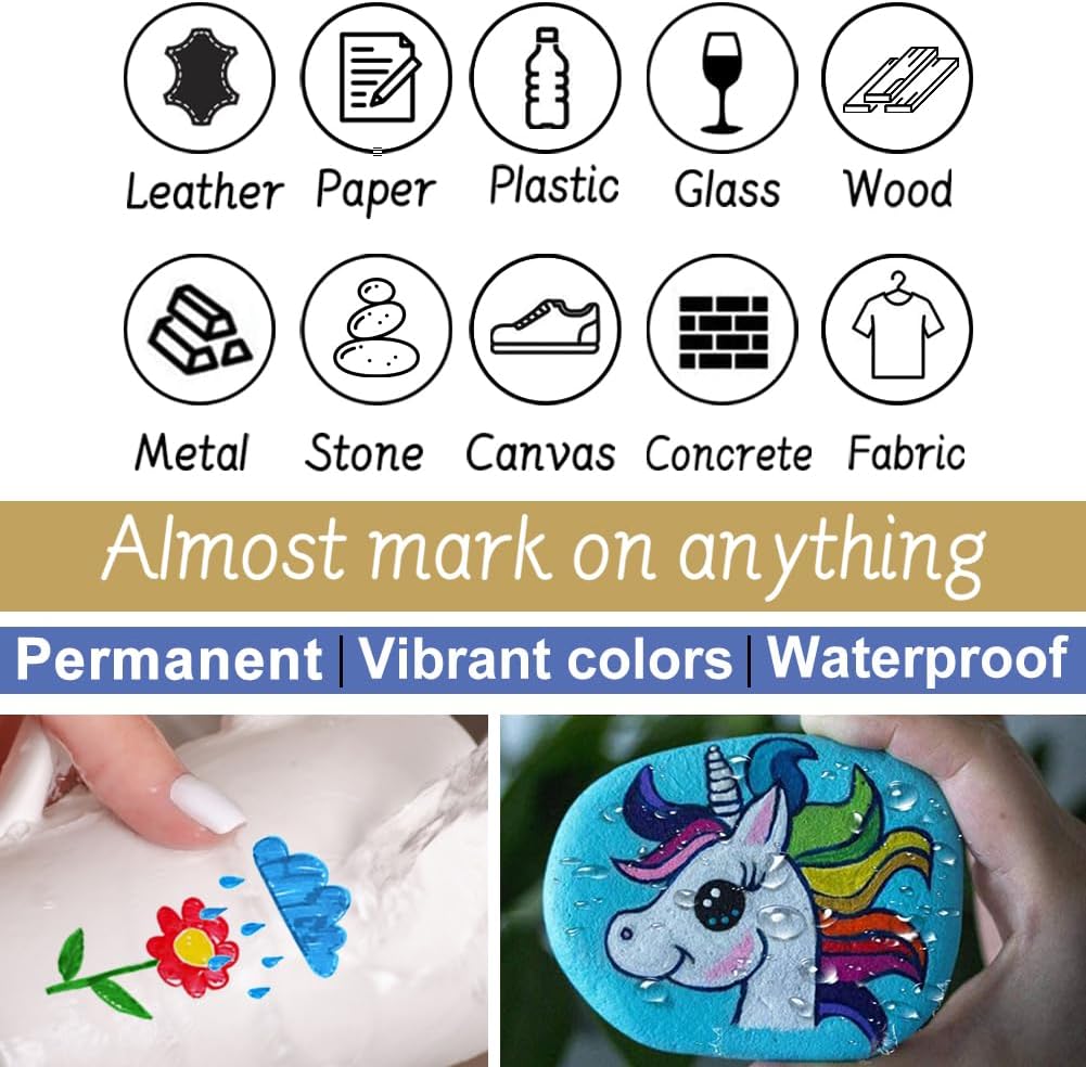 OVERSEAS Marcador de Pintura Base Aceite Punto Mediano - Individual