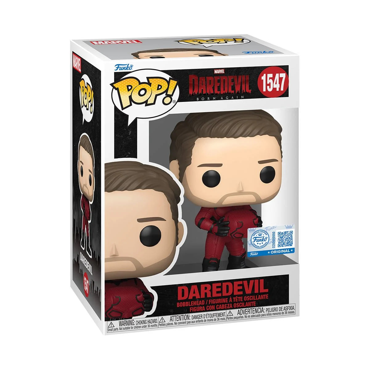 Funko Pop Daredevil Born Again: Daredevil Unmasked - Entertainment Earth Exclusive (1547)