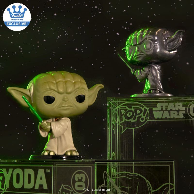 Funko Pop Die-Cast Star Wars: Yoda With Lightsaber - Funkoshop Exclusive (03)