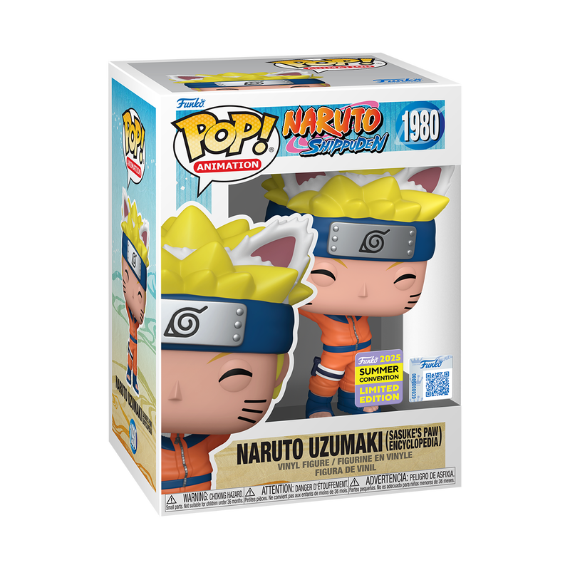 Funko Pop Naruto Shippuden: Naruto Uzumaki Sasuke’s Paw Encyclopedia - SDCC 2025 (1980)