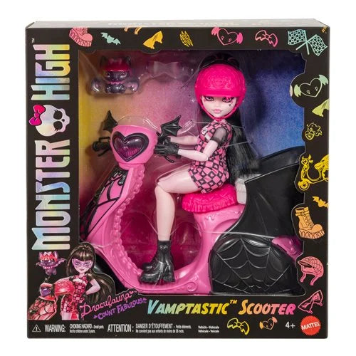Mattel Monster High Draculaura Vamptastic: Scooter Doll And Vehicle Playset