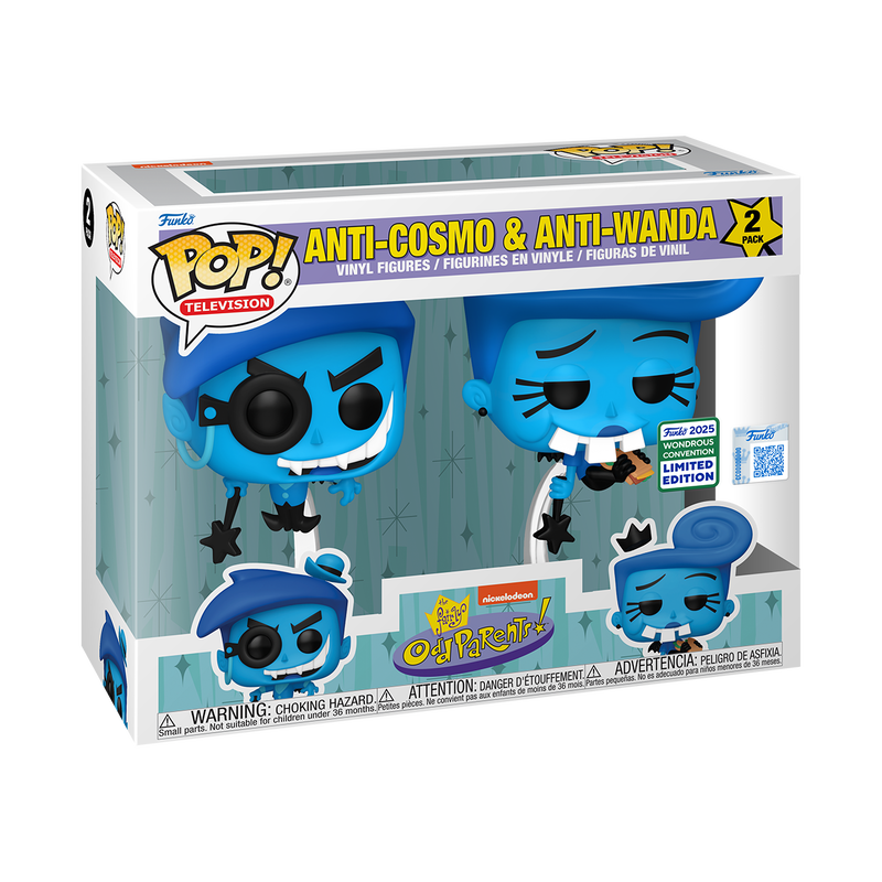 Funko Pop The Fairy Odd Parents: Anti-Cosmo & Anti-Wanda 2-Pack - Wondrous Convention Exclusive (Sticker Shared)