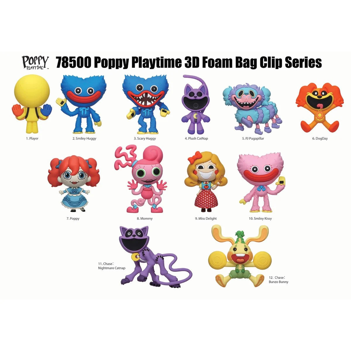 Monogram Foam Bag Clip: Poppy Playtime Serie 1 - Individual Sorpresa