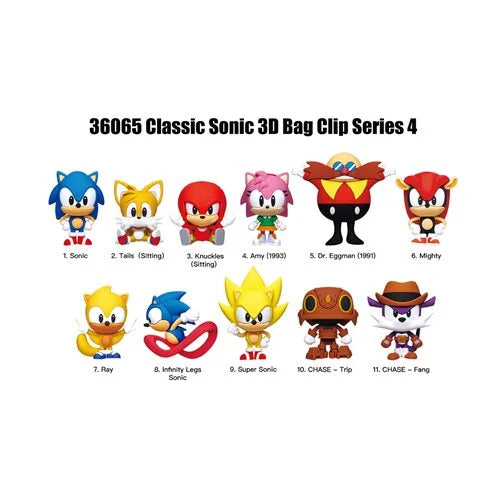 Monogram Foam Bag Clip: Sonic the Hedgehog Series 4 - Individual Sorpresa