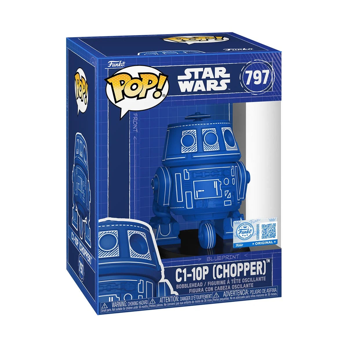 Funko Pop Star Wars: C1-10P Chopper Blueprint - Entretaiment Earth Exclusive (797)