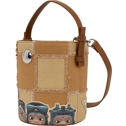 Loungefly Star Wars The Mandalorian Grogu & Anzellan Bucket Crossbody Bag