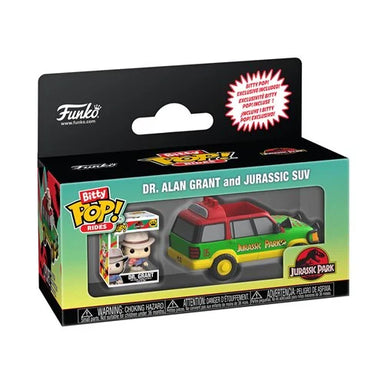 Funko Pop Bitty Rides Jurassic Park: Dr. Grant with SUV