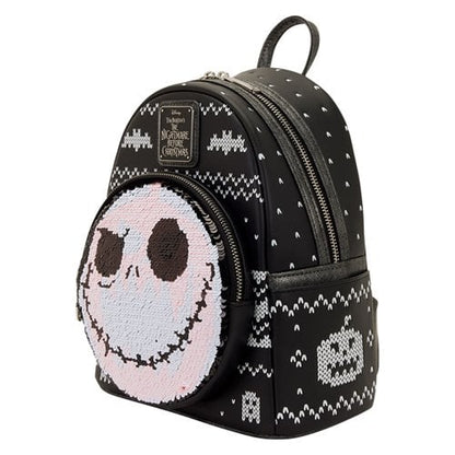 Loungefly The Nightmare Before Christmas Jack Skellington Reversible Sequin Mini-Backpack