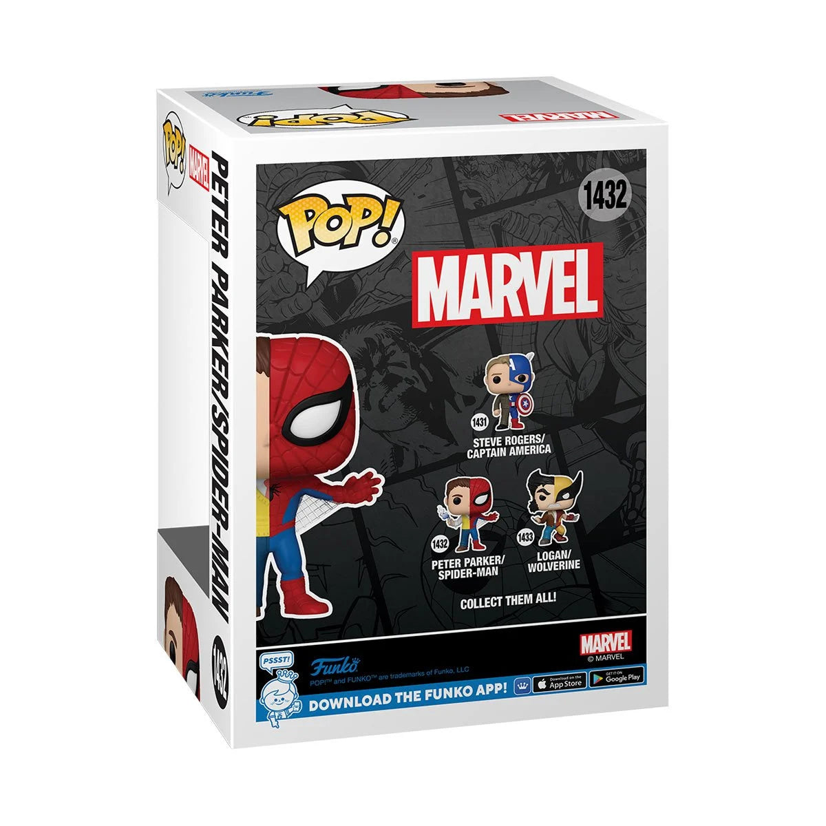 Funko Pop Marvel Comics Split: Peter Parker/Spider-Man (1432)