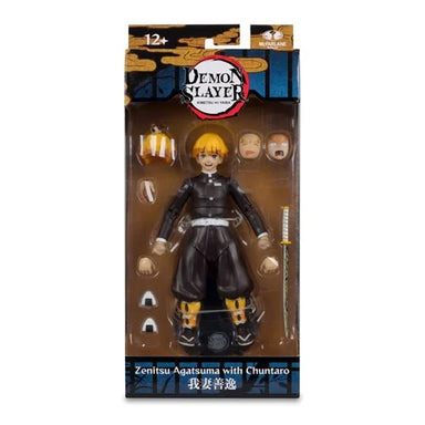 McFarlane Demon Slayer: Zenitsu Agatsuma with Chuntaro 7-Inch Scale Action Figure