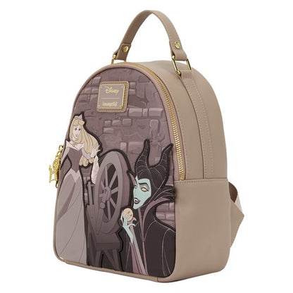 Loungefly Sleeping Beauty Spinning Wheel Mini-Backpack