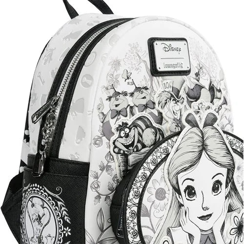 PREVENTA Loungefly Alice in Wonderland Sketch Mini-Backpack - Entertainment Earth Exclusive