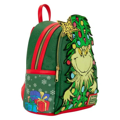 Loungefly Dr. Seuss Grinch Holiday Tree Light-Up Mini-Backpack