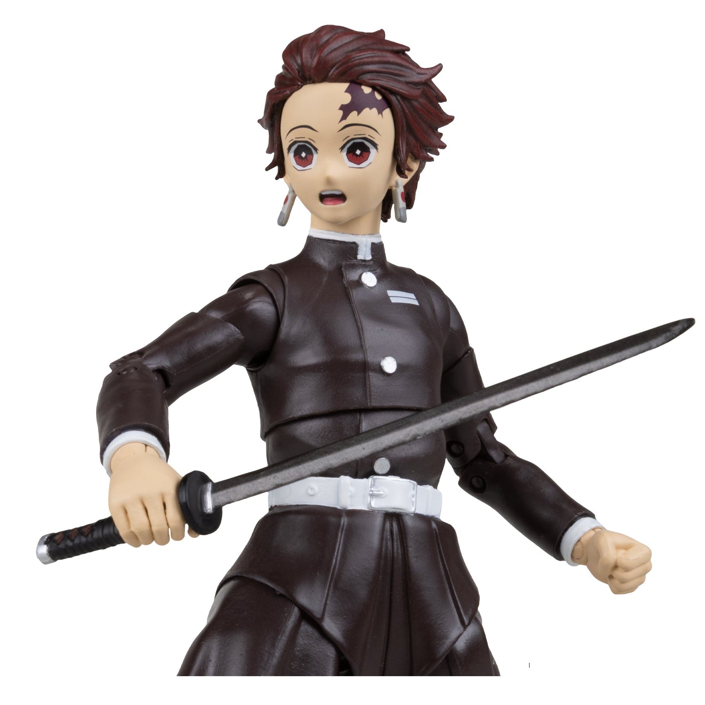 PREVENTA McFarlane Demon Slayer: Tanjiro Kamado Corps Uniform 7-Inch Scale Action Figure Red Platinum Edition