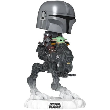 Funko Pop Rides Deluxe Star Wars: The Mandalorian and Grogu: Mandalorian with Grogu in Imperial Remnant AT-RT (837)