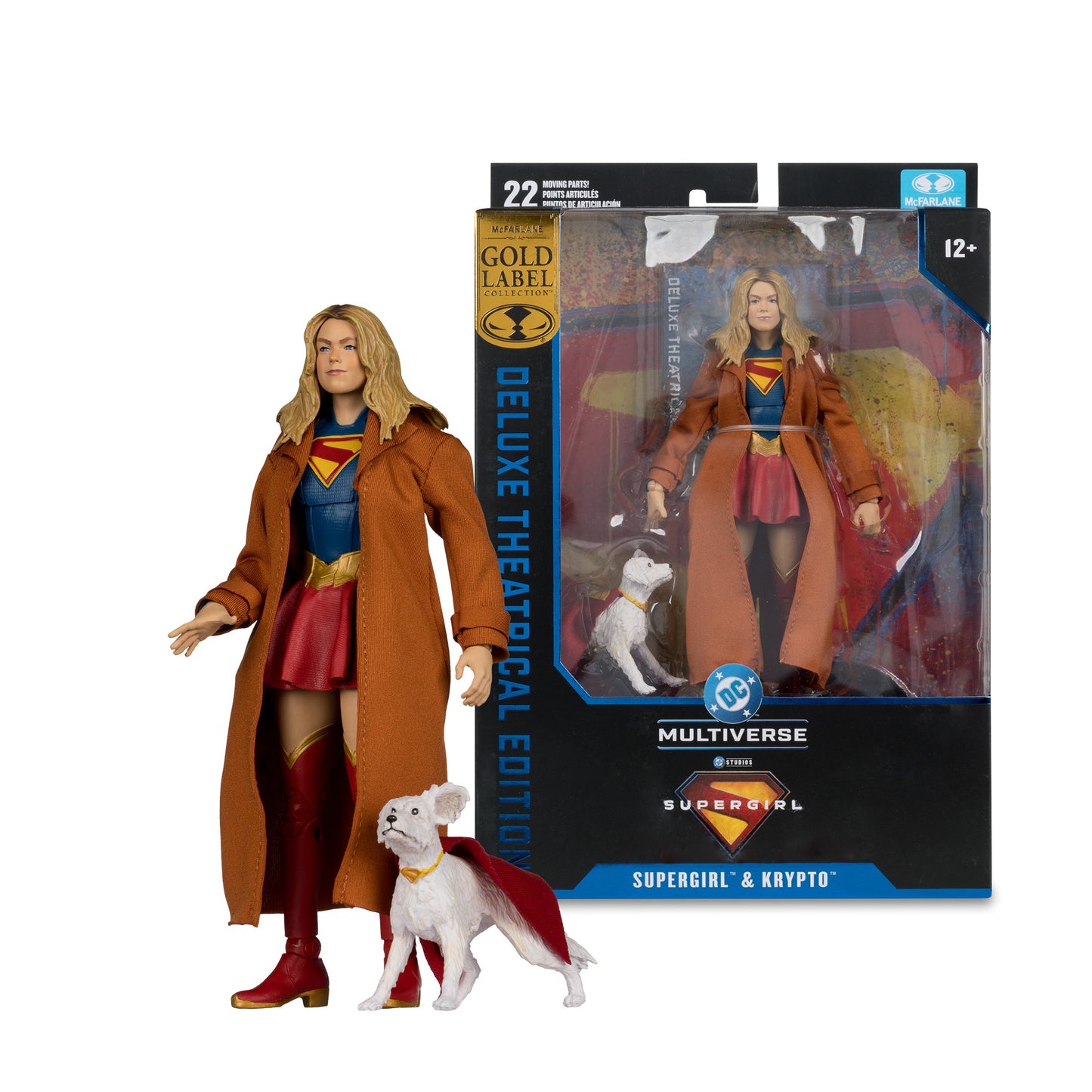 PREVENTA McFarlane DC Multiverse Gold Label Deluxe Theatrical Edition Supergirl and Krypto 7-Inch Scale Action Figure