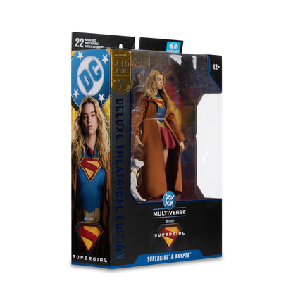 PREVENTA McFarlane DC Multiverse Gold Label Deluxe Theatrical Edition Supergirl and Krypto 7-Inch Scale Action Figure