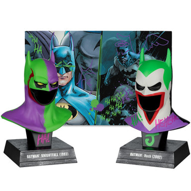 McFarlane DC Multiverse Batman: Batman Knightfall and Hush Jokerized Gold Label 2-Pack 1:3 Scale Cowl Replicas