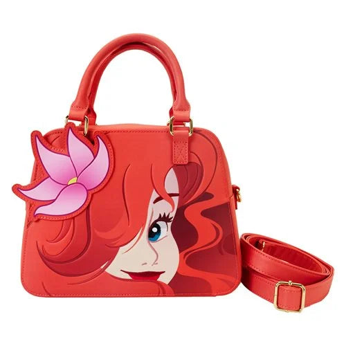 PREVENTA Loungefly The Little Mermaid 35th Anniversary Ariel Face Crossbody Bag