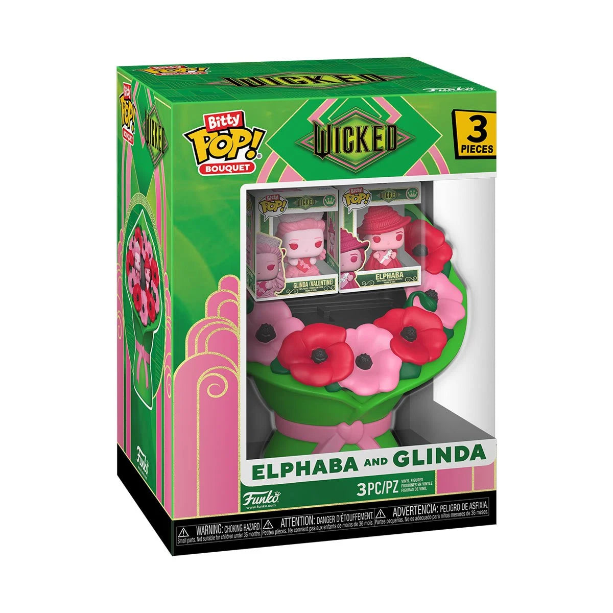 Funko Bitty Pop Bouquet Valentines Wicked: Elphaba and Glinda