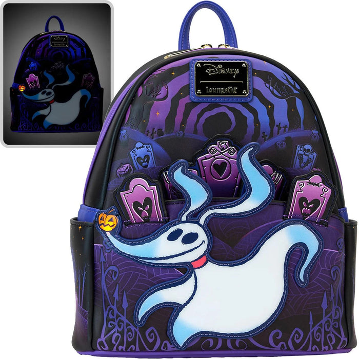 Loungefly Nightmare Before Christmas Zero and Jack Light-Up Mini Backpack