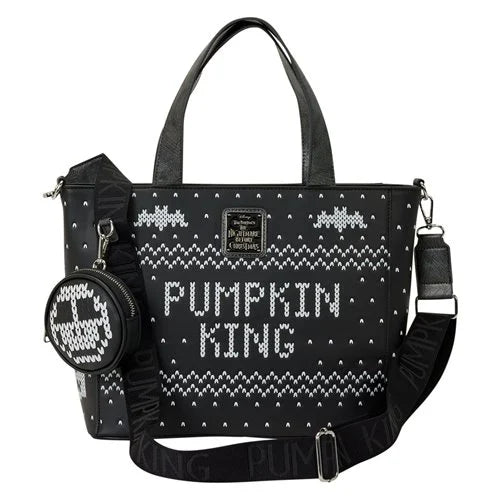 Loungefly The Nightmare Before Christmas Jack Skellington Reversible Sequin Tote Bag with Coin Bag