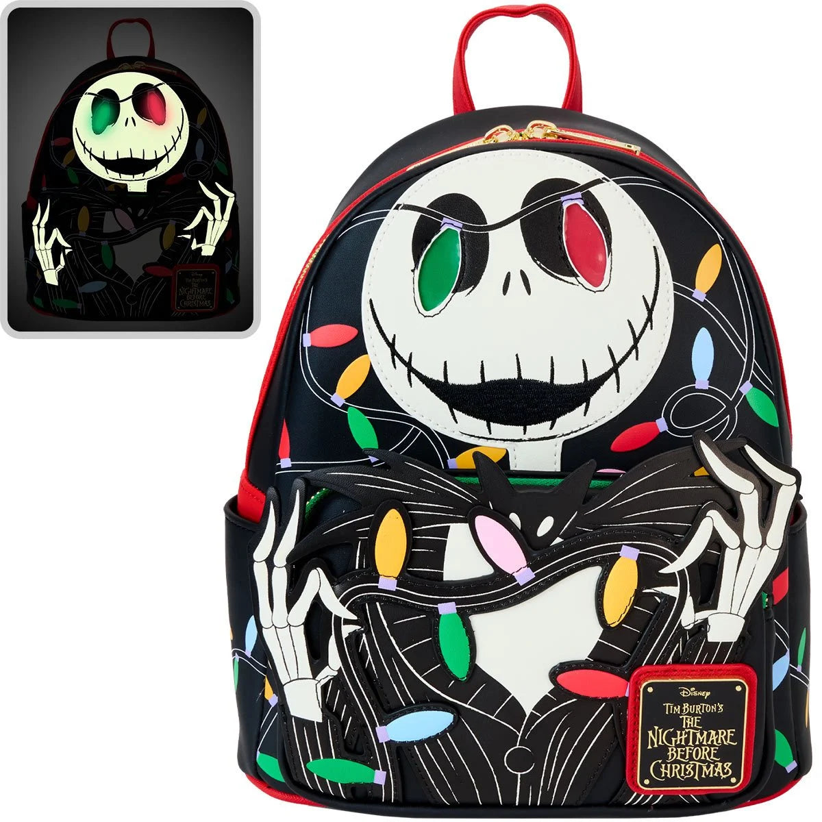 Loungefly The Nightmare Before Christmas: Smiling Jack Light-Up Mini Backpack