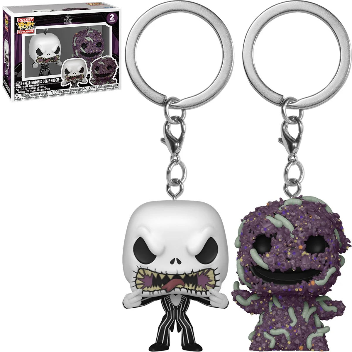 Funko Pop Pocket Keychain The Nightmare Before Christmas: Jack Skellington & Oogie Boogie 2-Pack