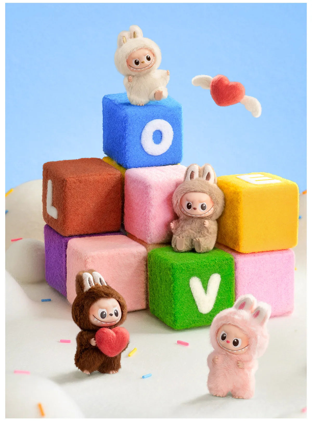 POP MART: The Monsters: Pin For Love Series Vinyl Plush Keychain Blind Box (Letters N-Z)