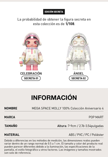 POP MART: Mega Space Molly 100% Series 4 Vinyl Figure Blind Box