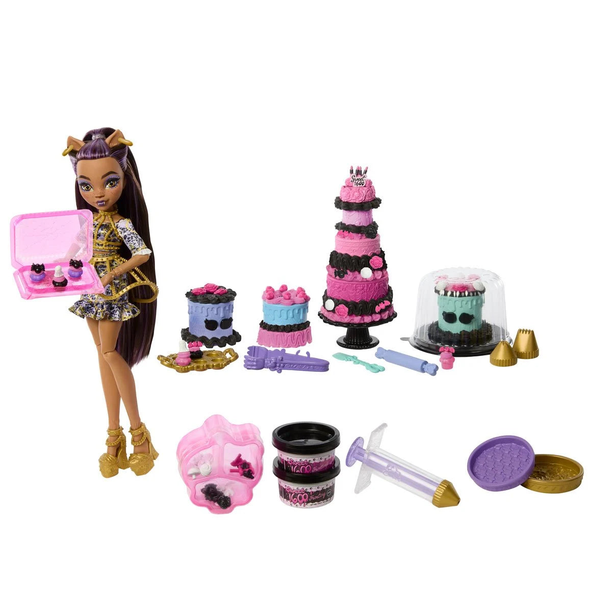 Mattel Monster High  Scary Sweet Birthday Clawdeen Wolf Doll and Playset