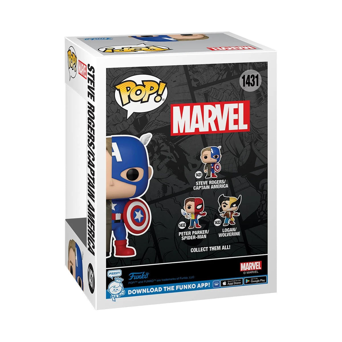 Funko Pop Marvel Comics Split: Steve Rogers/Captain America (1431)