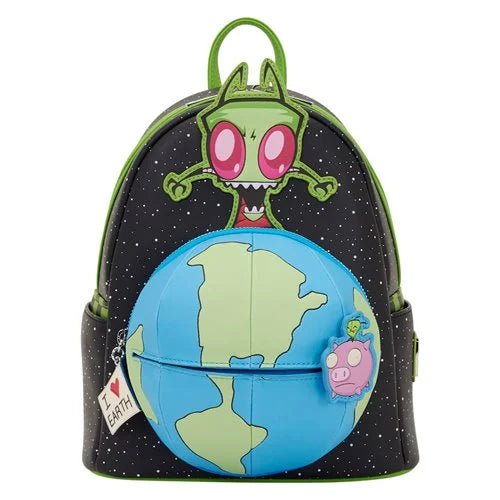 Loungefly Invader Zim Gir Earth Glow-in-the-Dark Mini-Backpack