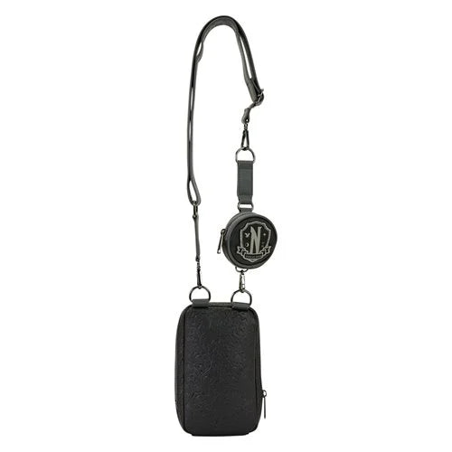Loungefly Wednesday Cell Phone Crossbody Bag with Coin Bag