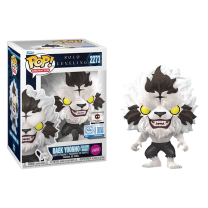Funko Pop Solo Leveling S2: Bundle Baek Yoonho Silver w/Chase - Chalice Exclusive Sticker PR (2273)
