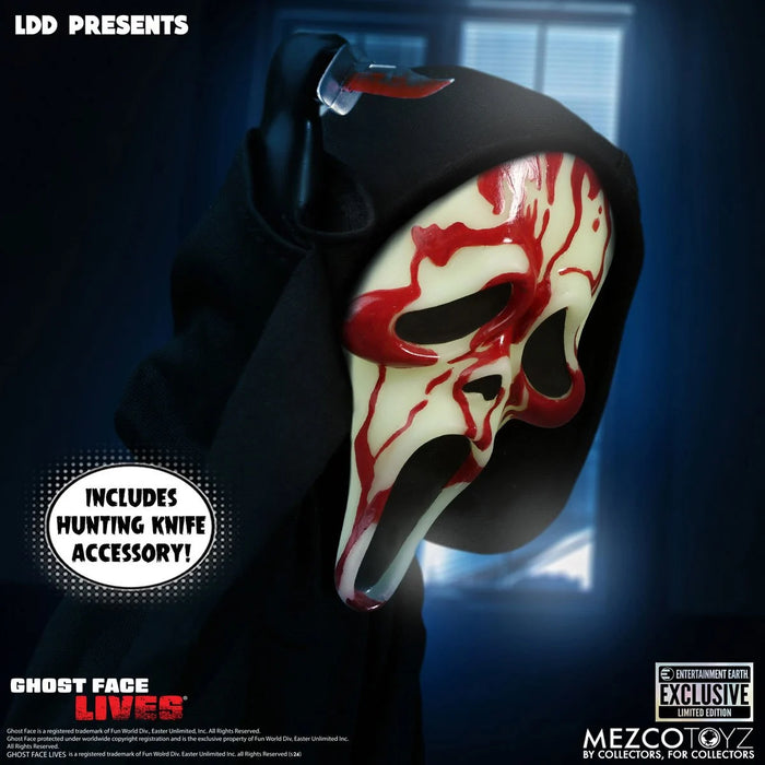 Mezco Toyz Living Dead Dolls Ghost Face Bloody Glow-in-the-Dark - Entertainment Earth Exclusive