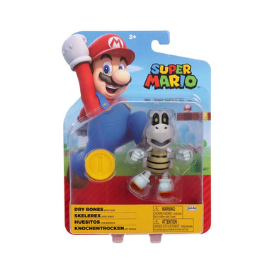World of Nintendo Super Mario: Dry Bones with Coin Action Figure
