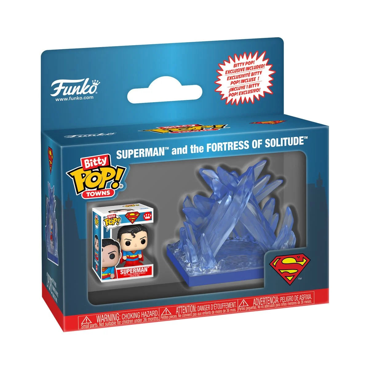 Funko Pop Bitty Town DC Comics: Super man and Fortress of Solitude