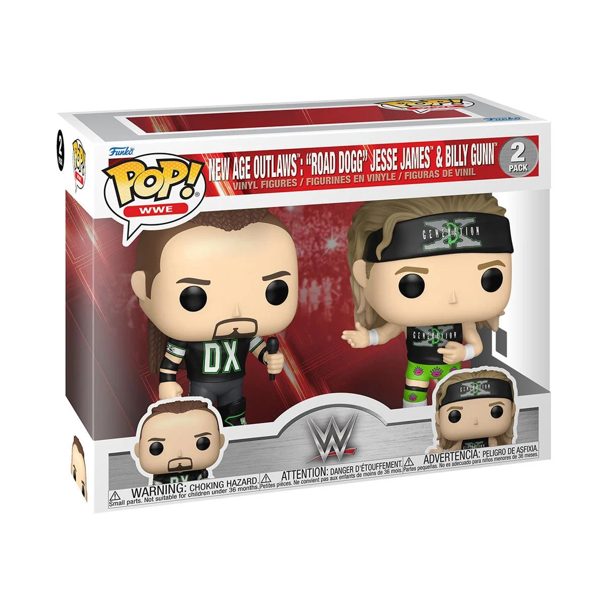 Funko Pop WWE: New Age Outlaws: 'Road Dogg' Jesse James & Billy Gunn 2-pack