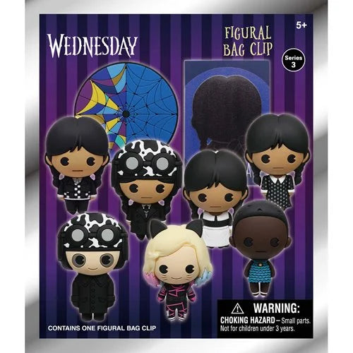 Monogram Foam Bag Clip: Wednesday Addams Series 3 - Individual Sorpresa