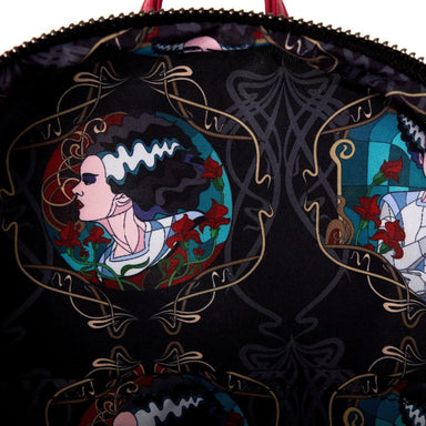 Loungefly Universal Monsters Bride of Frankenstein Stained Glass Mini-Backpack