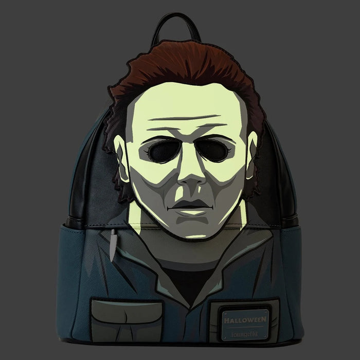 PREVENTA Loungefly Halloween Michael Myers Cosplay Glow-in-the-Dark Mini-Backpack