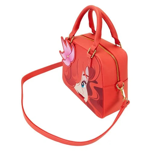 PREVENTA Loungefly The Little Mermaid 35th Anniversary Ariel Face Crossbody Bag