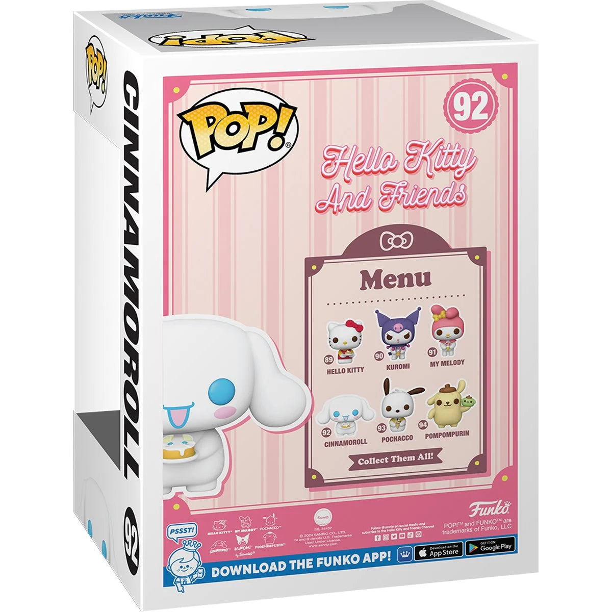 Funko Pop Hello Kitty and Friends: Cinnamoroll (92)