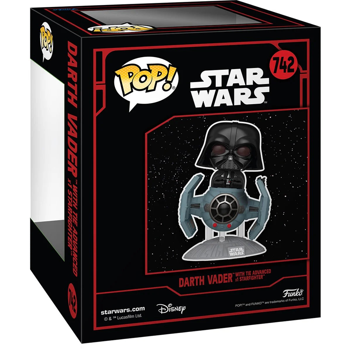 Funko Pop Deluxe Rides Star Wars Dark Side: Darth Vader with TIE Fighter Advanced x1 Starfighter (742)