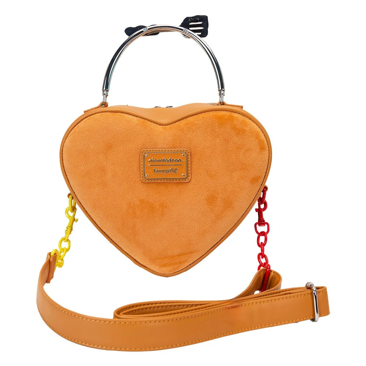 Loungefly Spongebob Squarepants Heart Krabby Patty Plush Crossbody Bag