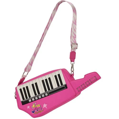 Loungefly Jem and the Holograms Figural Keytar Glow-in-the-Dark Crossbody Bag