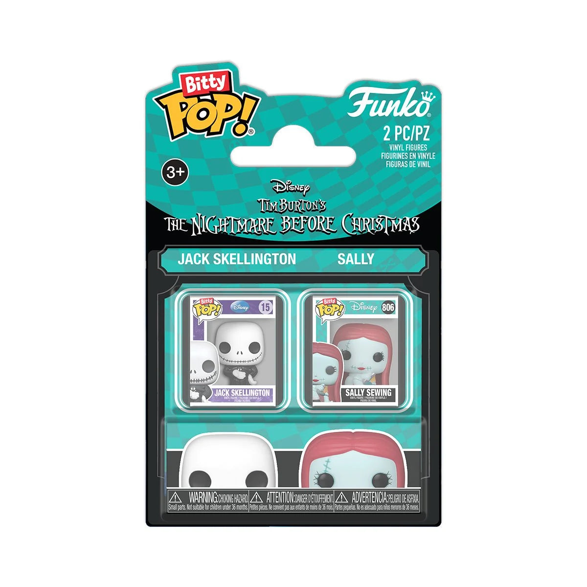 Funko Pop Bitty 2-pack The Nightmare Before Christmas: Jack Skellington & Sally Sewing